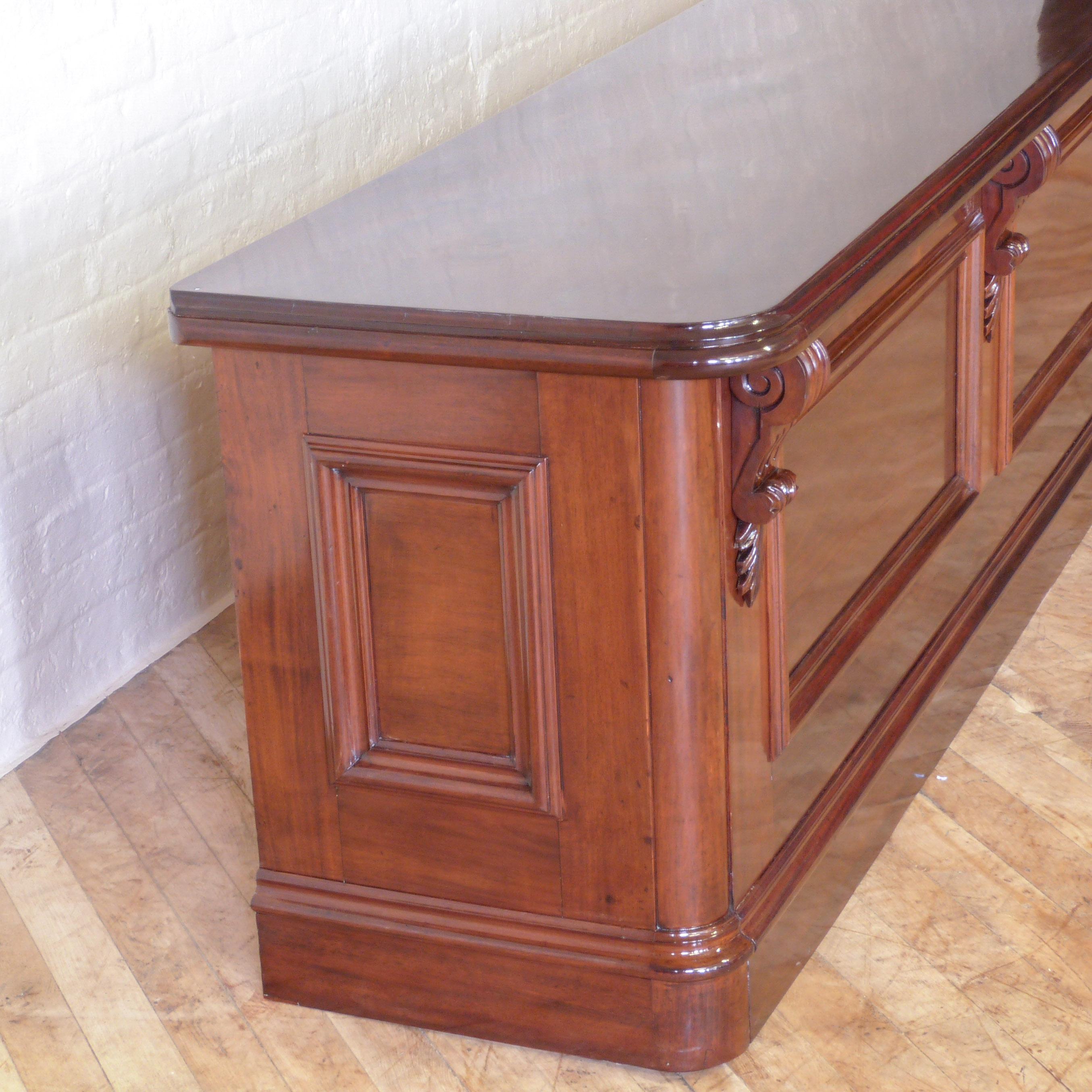 Large Victorian Mahogany Bar/Counter 6