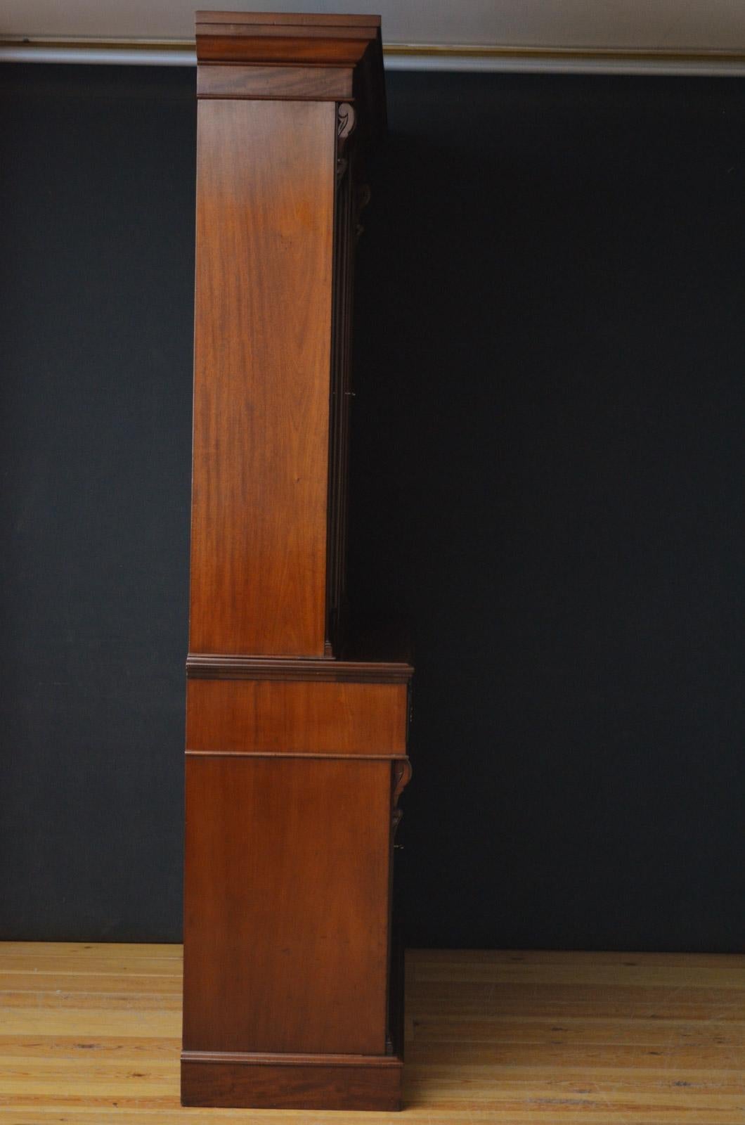 Large Victorian Mahogany Bookcase 4