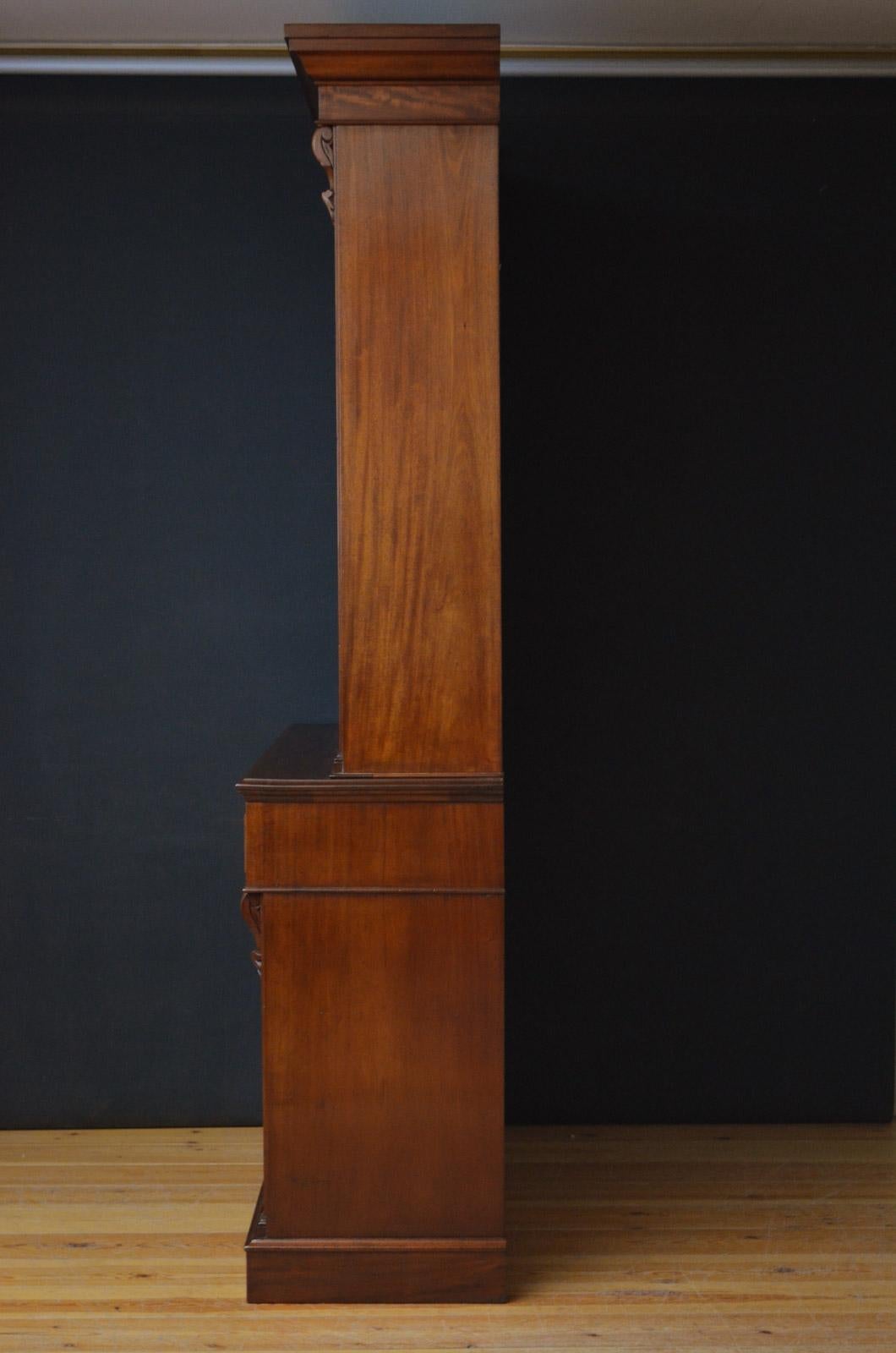 Large Victorian Mahogany Bookcase 5