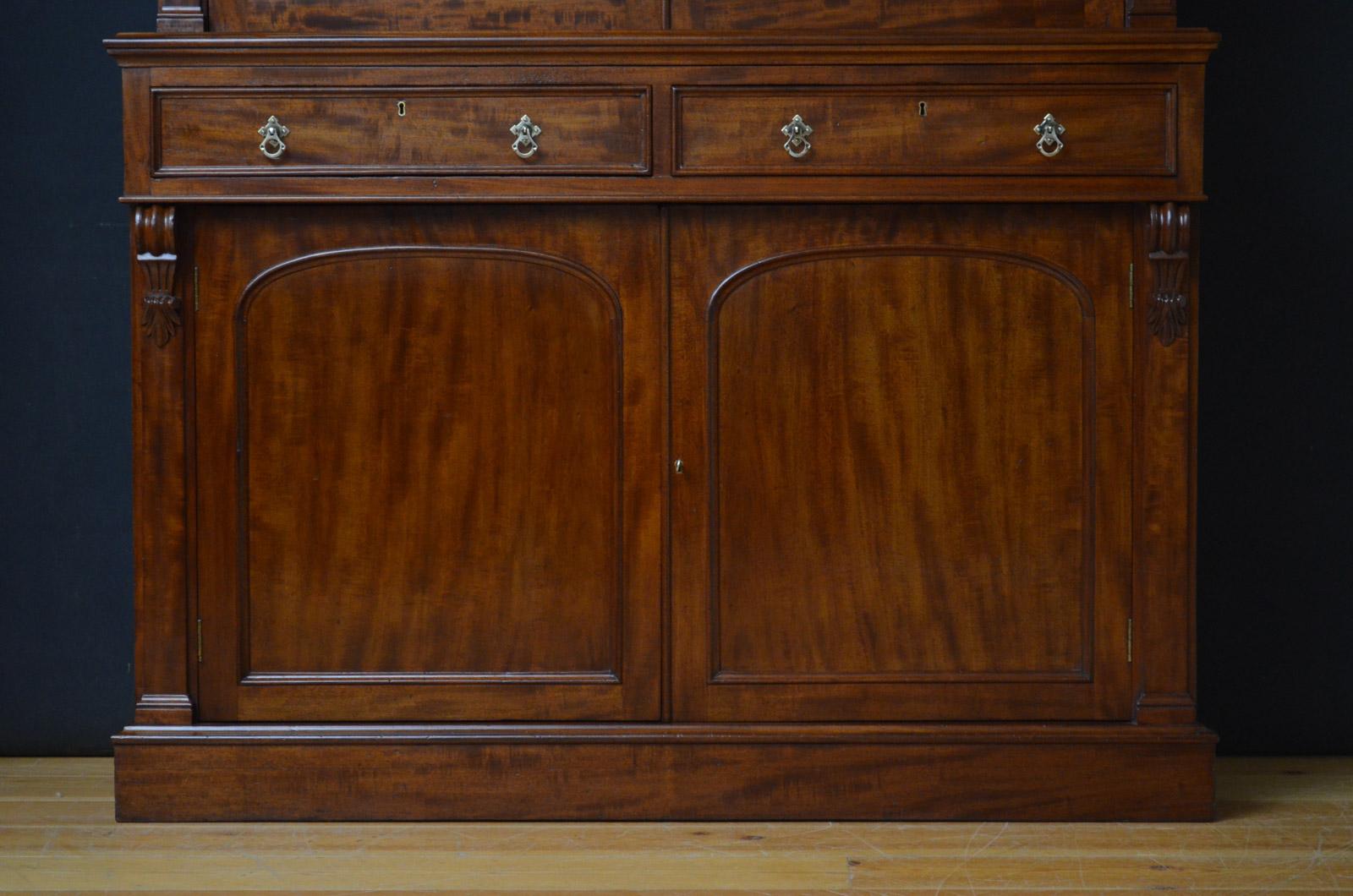 Large Victorian Mahogany Bookcase 3
