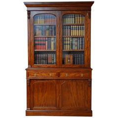 Antique Large Victorian Mahogany Bookcase