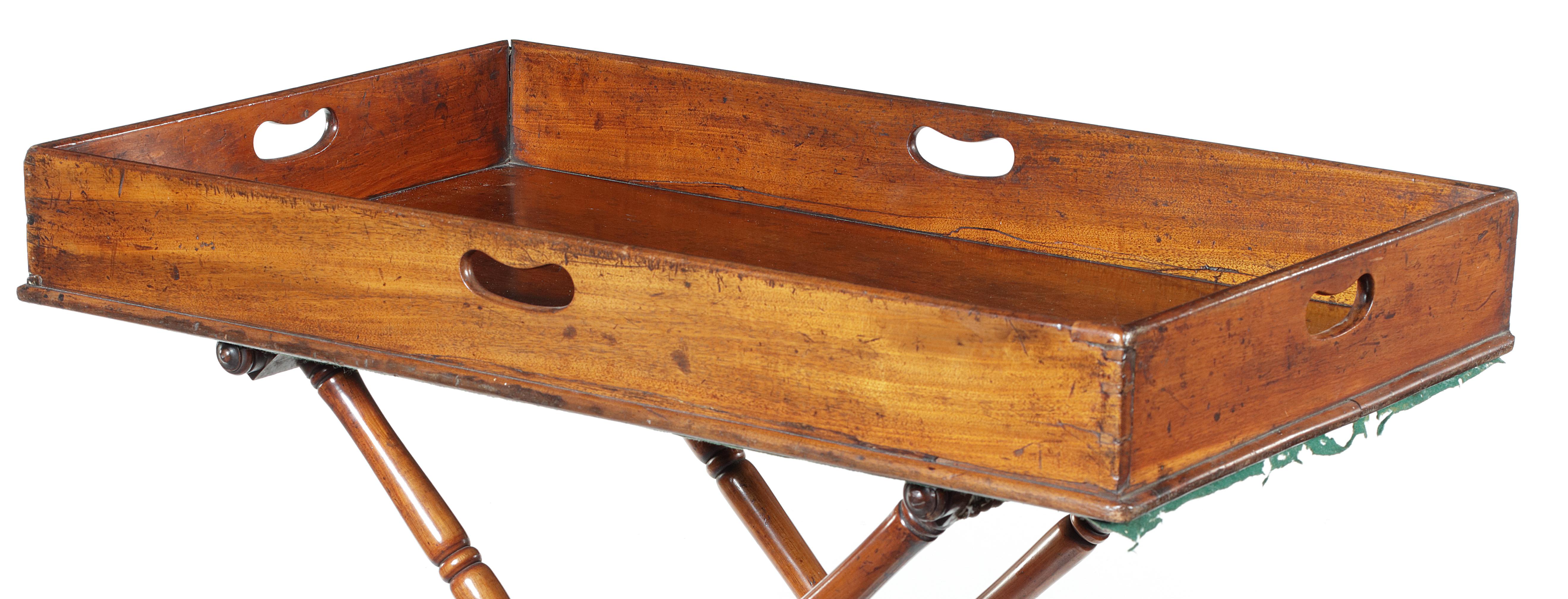 Large 19th century Victorian Mahogany Butler's Tray on Stand In Good Condition In Henley-on-Thames, Oxfordshire