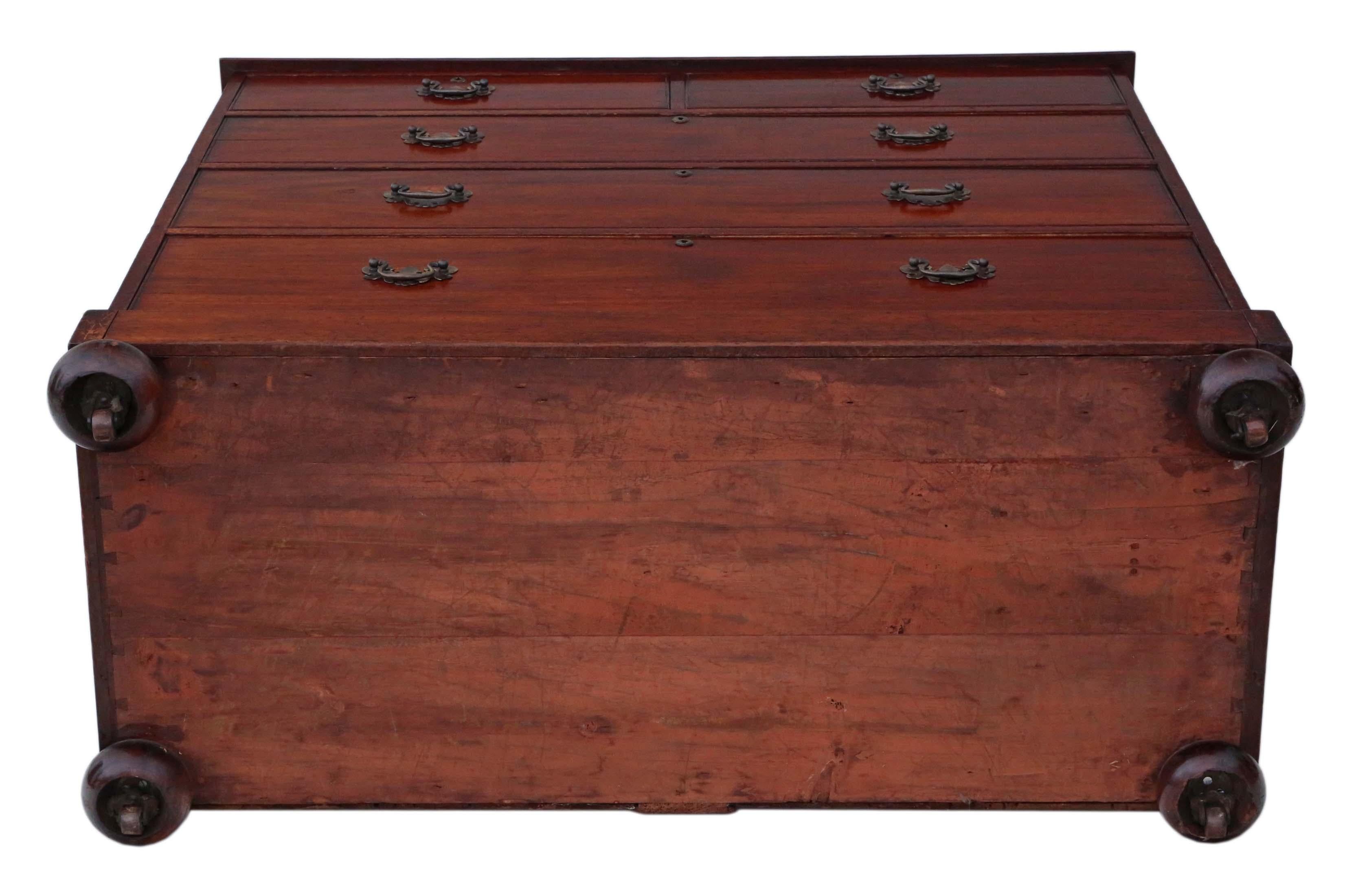 Large Victorian Mahogany Chest of Drawers 4