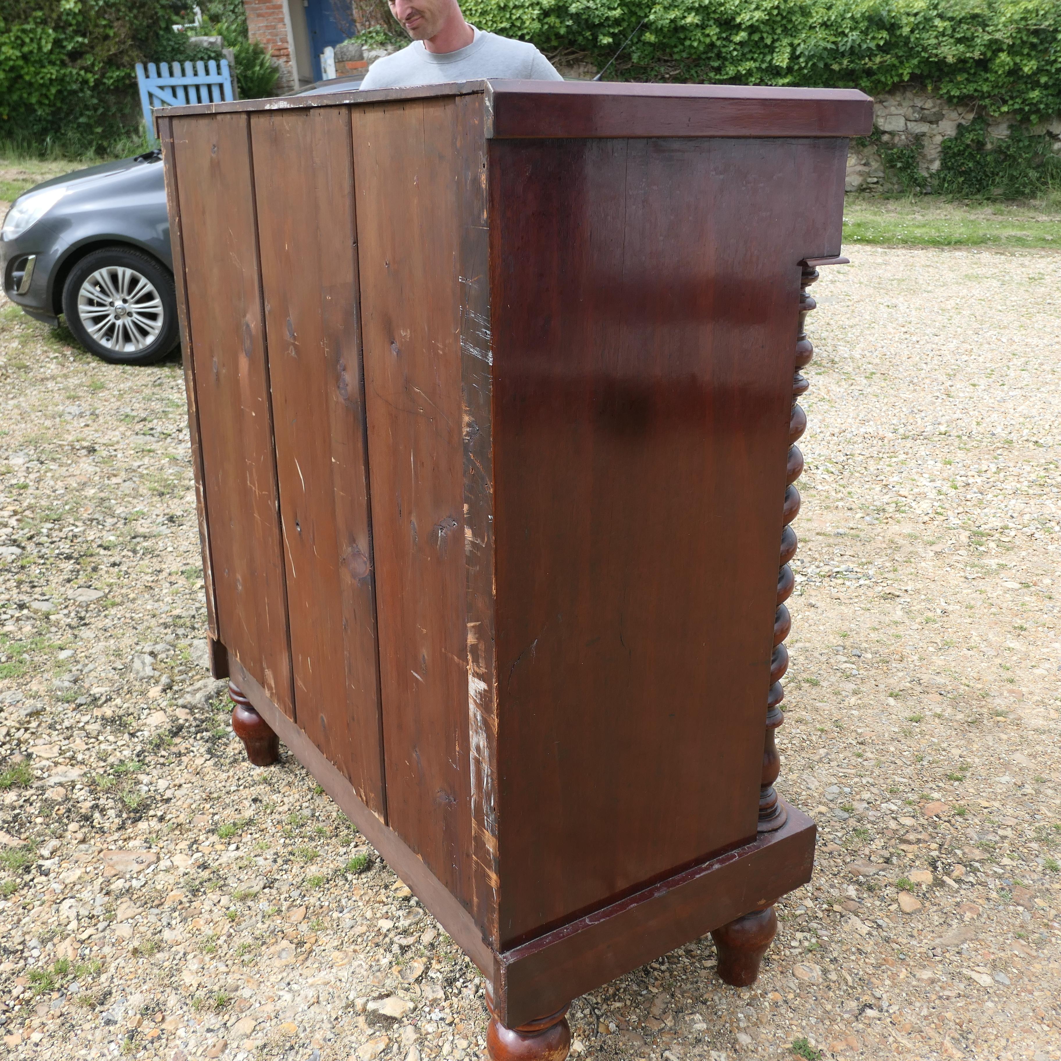 Large Victorian Mahogany Chest of Drawers, Scotch Chest For Sale 1