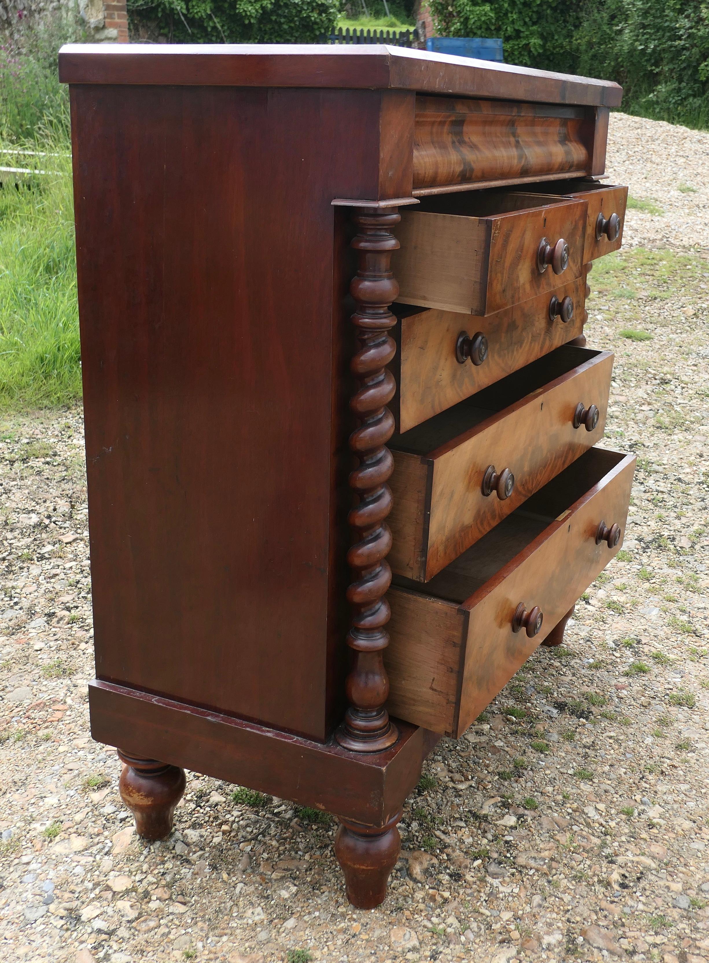 Large Victorian Mahogany Chest of Drawers, Scotch Chest For Sale 3