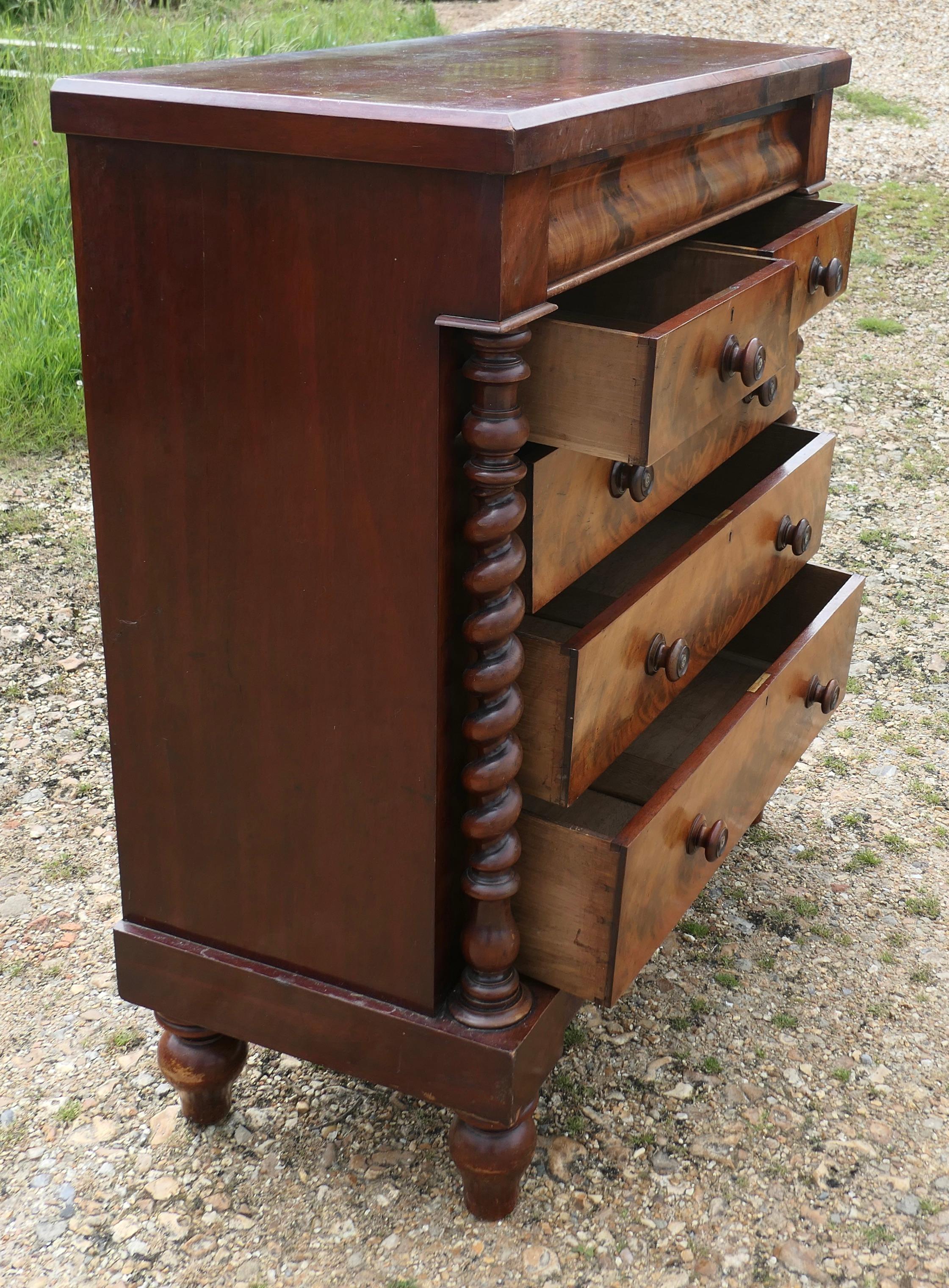 Large Victorian Mahogany Chest of Drawers, Scotch Chest For Sale 4