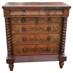 Antique  Large Victorian Mahogany Chest of Drawers, Scotch Chest    