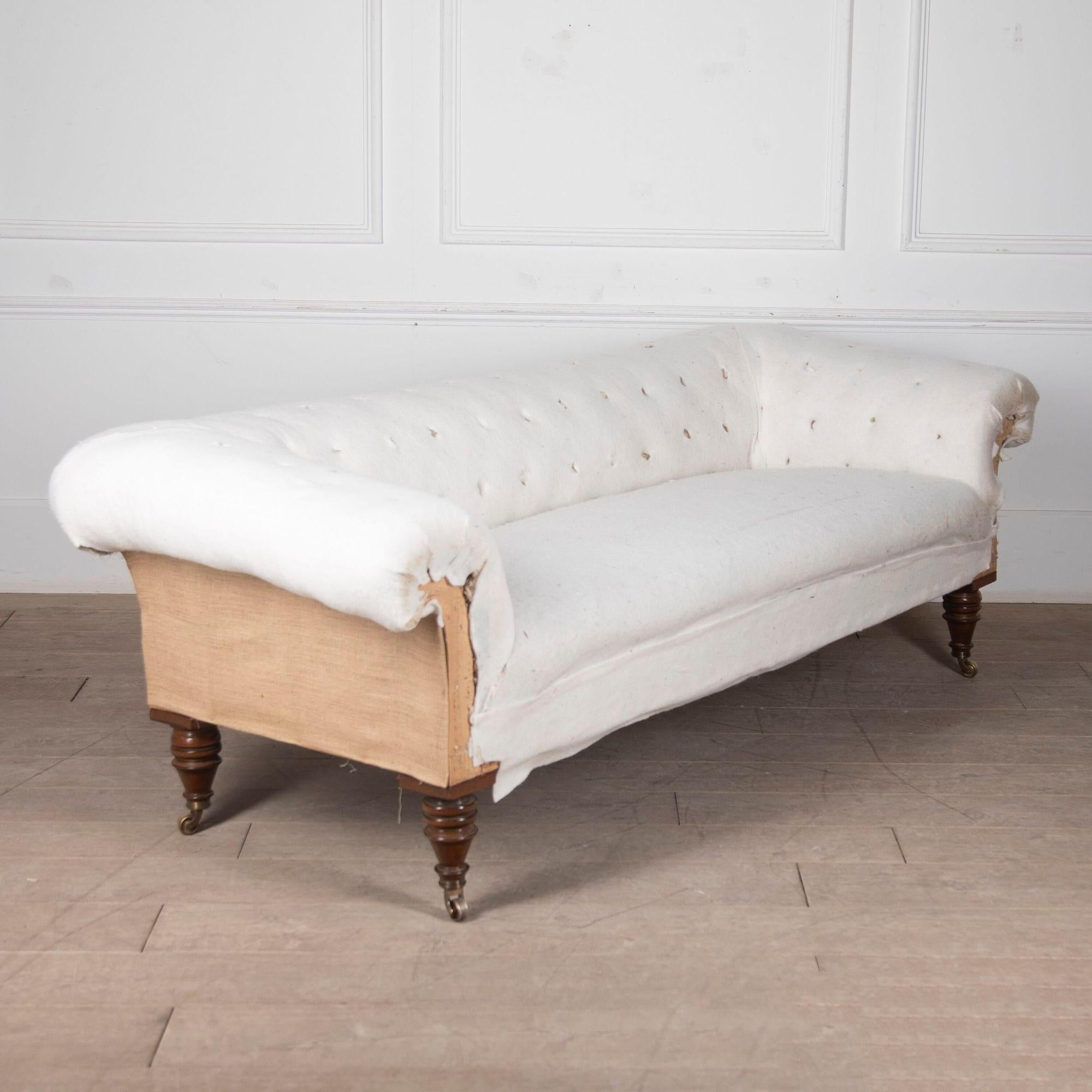 20th Century Large Victorian Mahogany Chesterfield Sofa