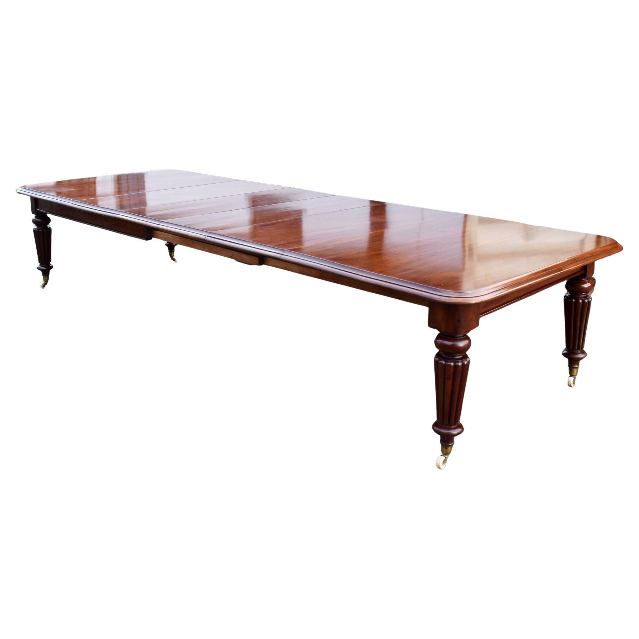 Large Victorian Mahogany Extending Dining Table