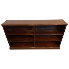 Large Victorian Mahogany Open Bookcase