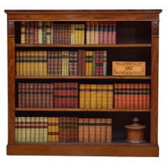 Large Victorian Mahogany Open Bookcase
