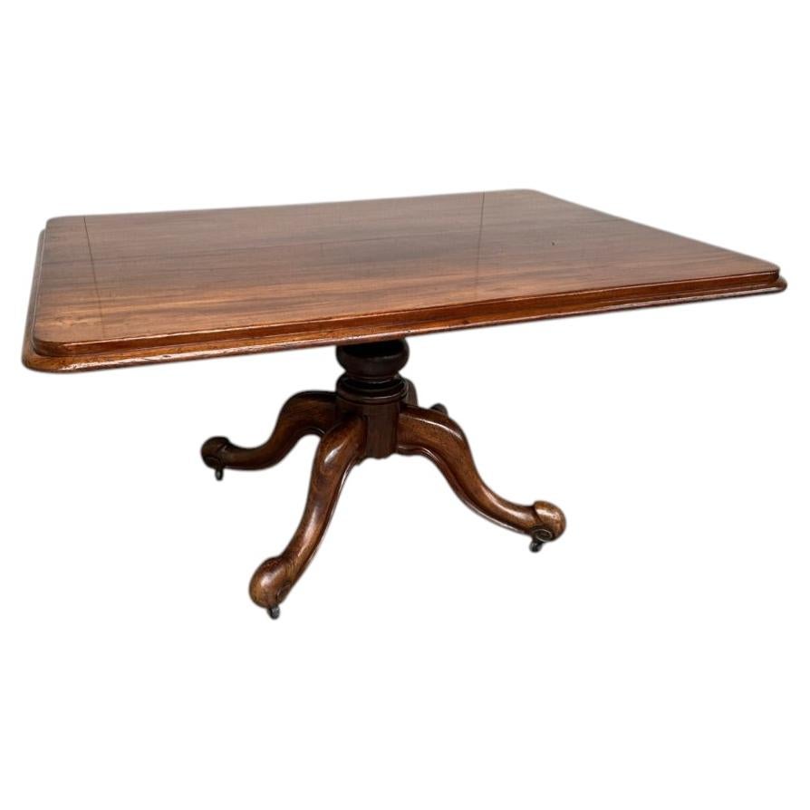 Large Victorian Mahogany Tilt-Top Breakfast or Dining Table on Castors c.1850