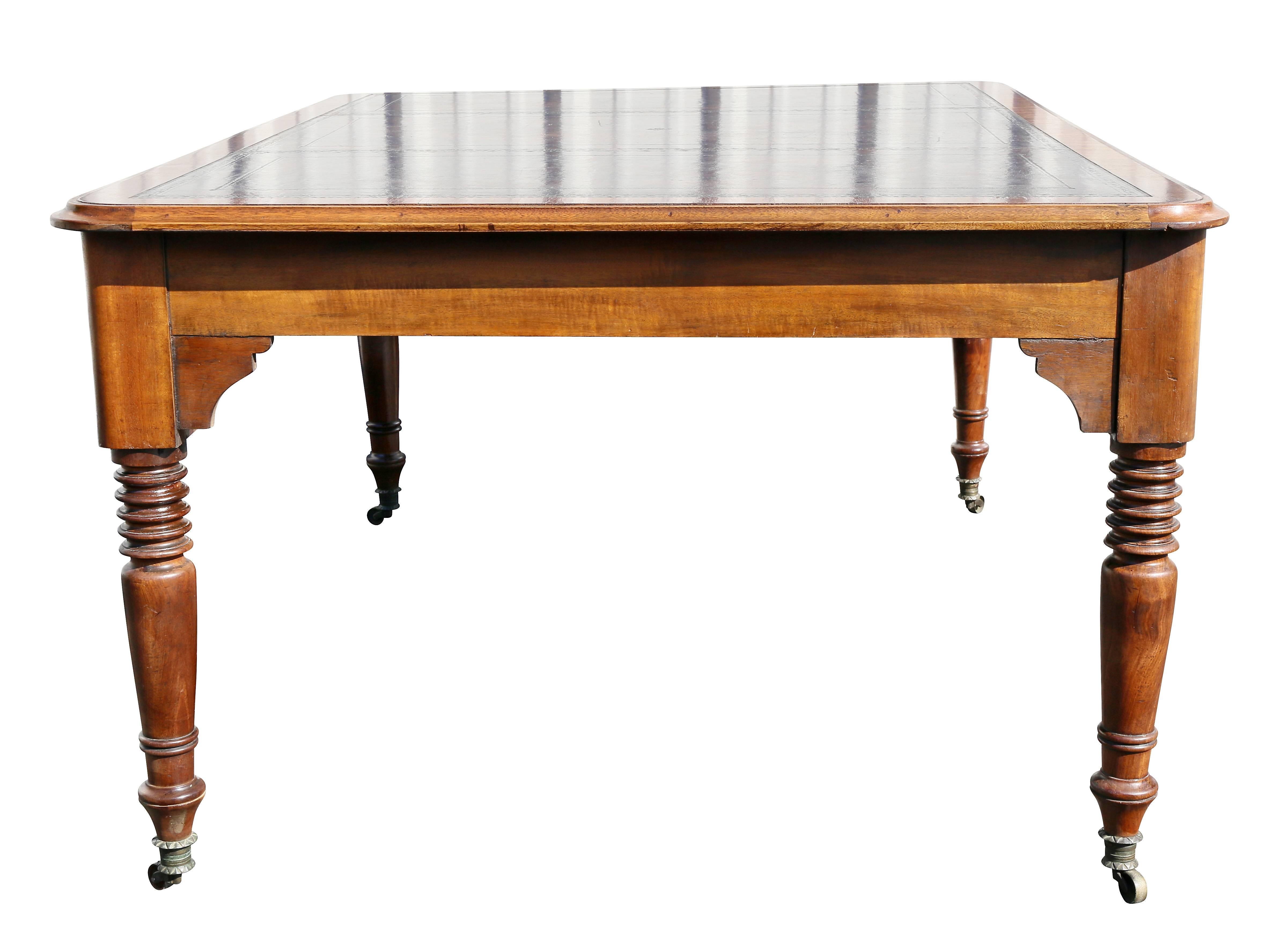 Large Victorian Mahogany Writing Table 5