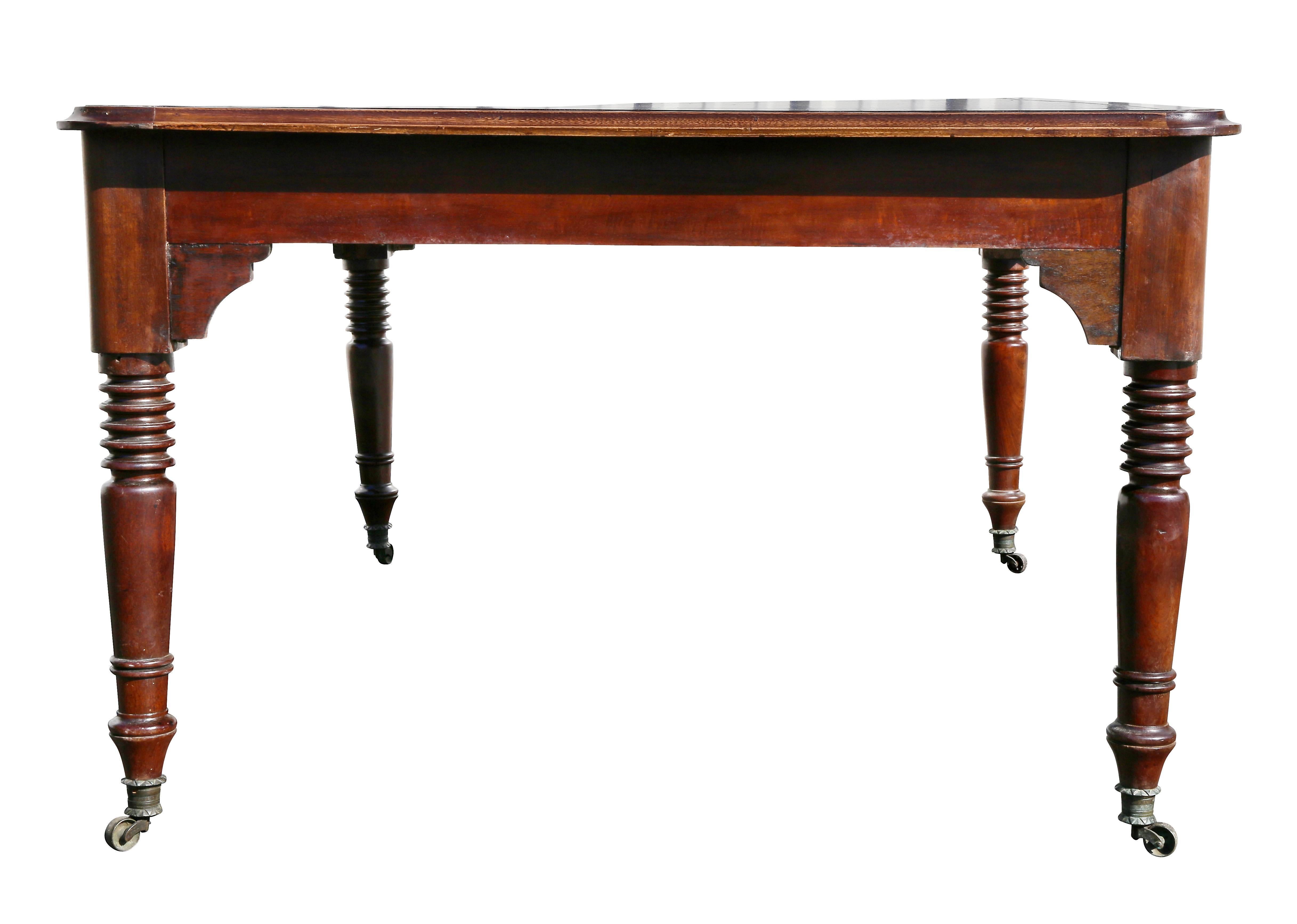 Large Victorian Mahogany Writing Table 6