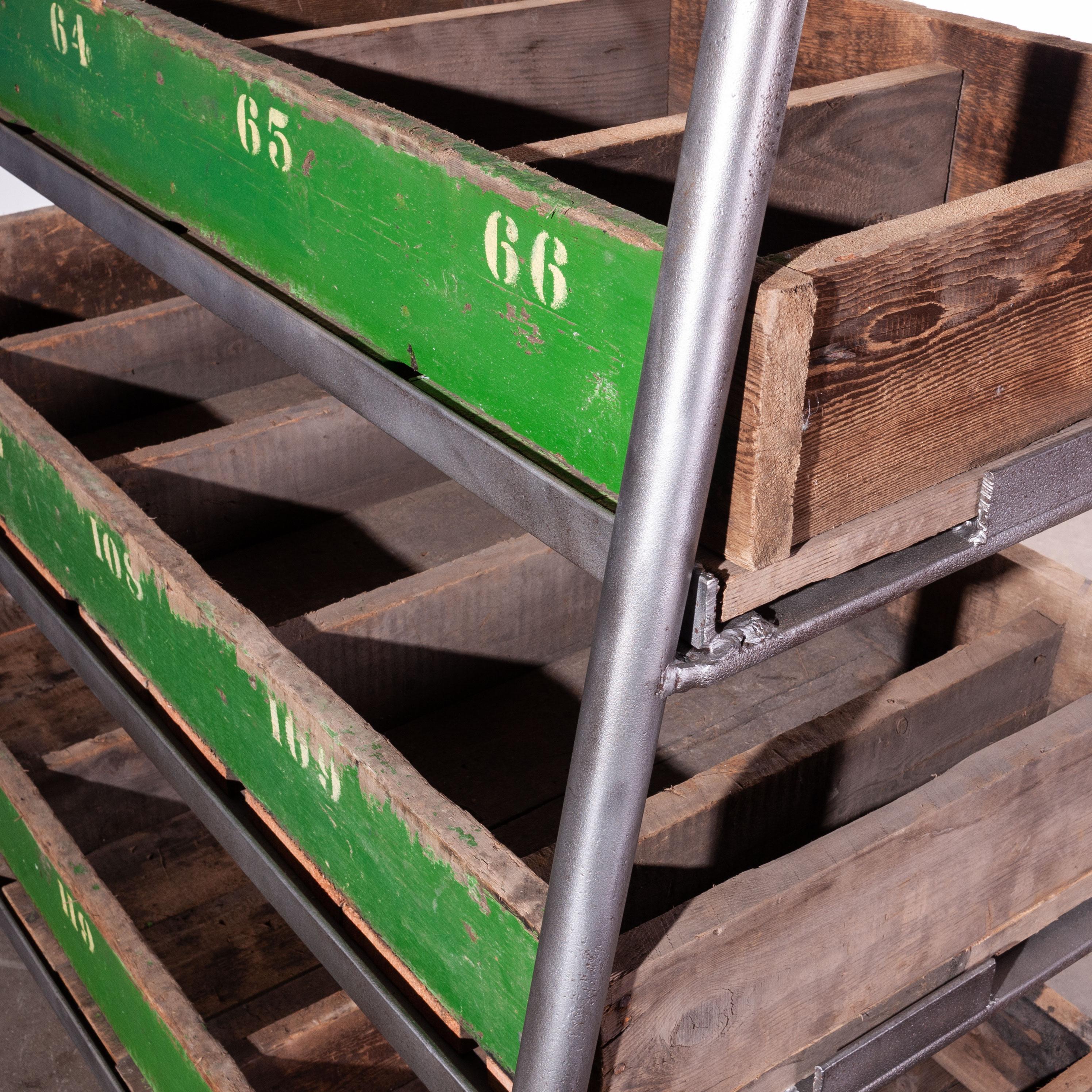 Large Victorian Metal Industrial Shelving Unit, Shelf, Pigeon Hole, 5 Shelf In Good Condition In Hook, Hampshire