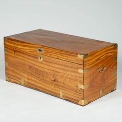 Large Victorian Military Campaign Camphor Wood Trunk