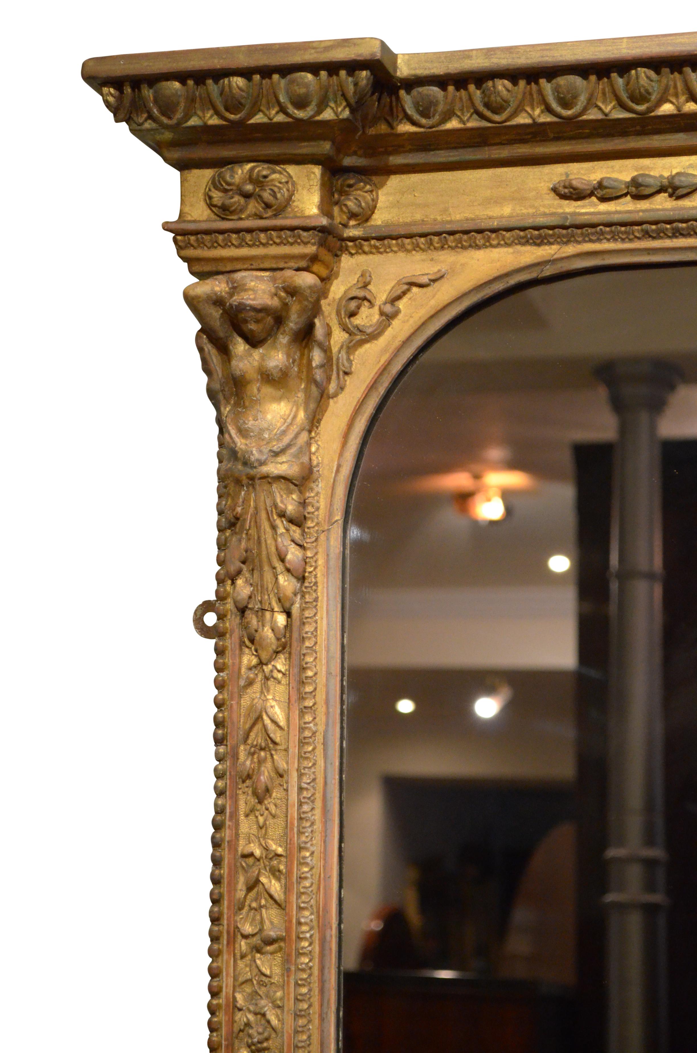 Large Victorian Mirror In Good Condition In Whaley Bridge, GB