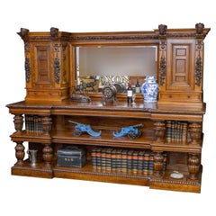 Antique Large Victorian Oak Bar Buffet