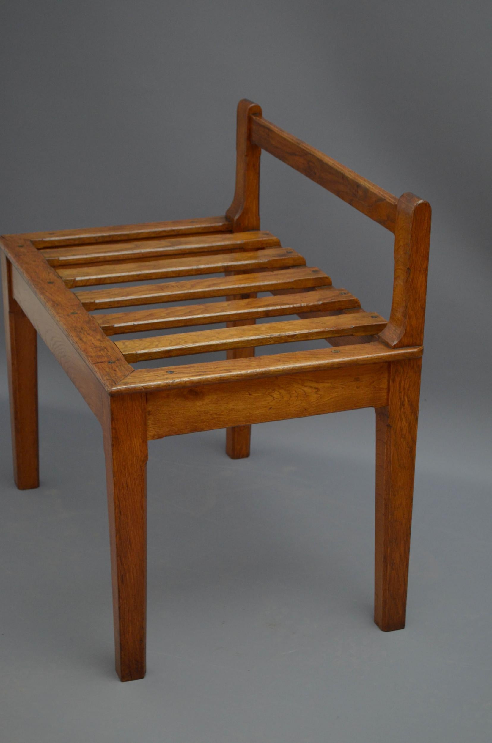 19th Century Large Victorian Oak Luggage Rack For Sale