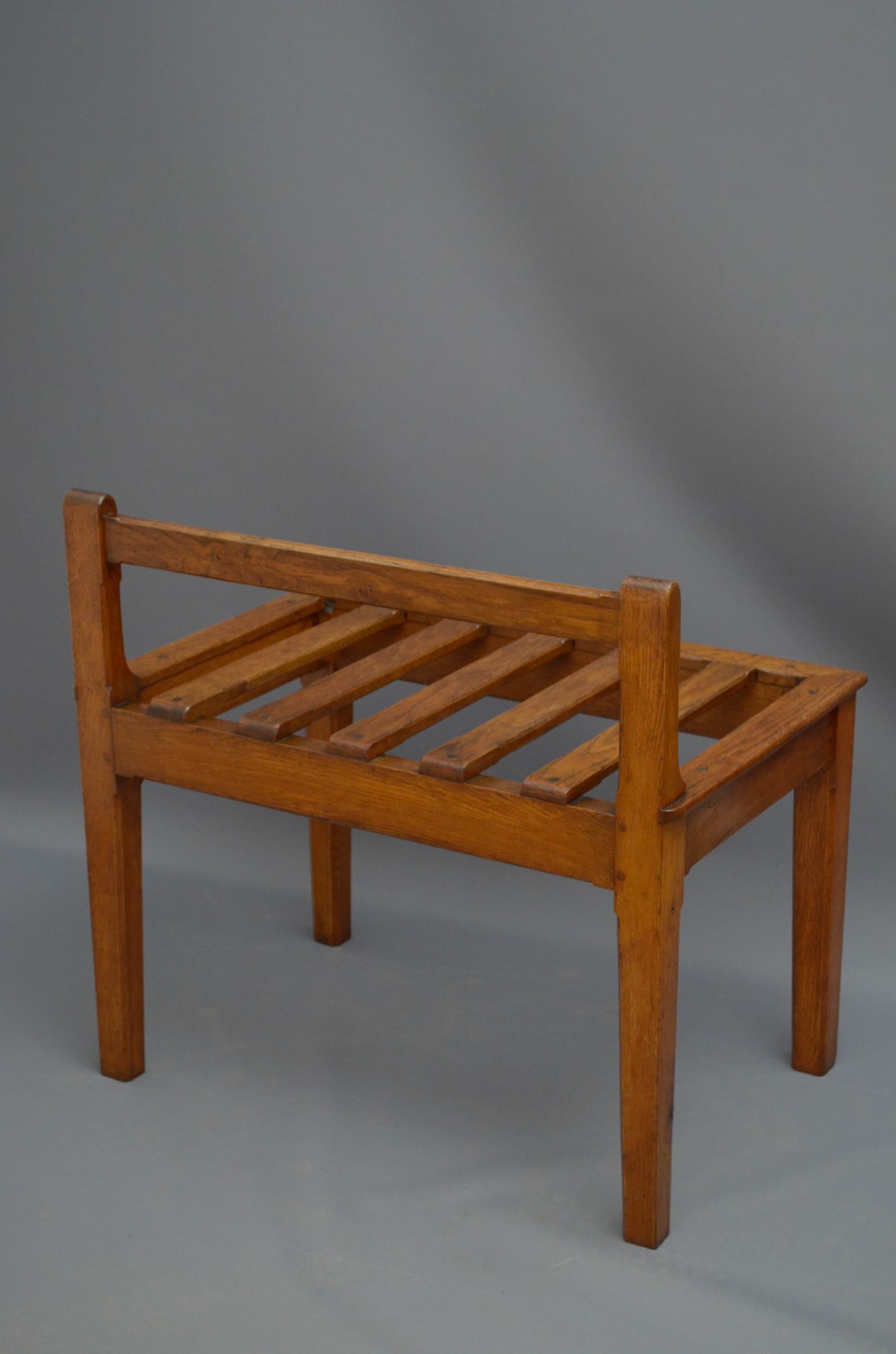 Large Victorian Oak Luggage Rack For Sale 1