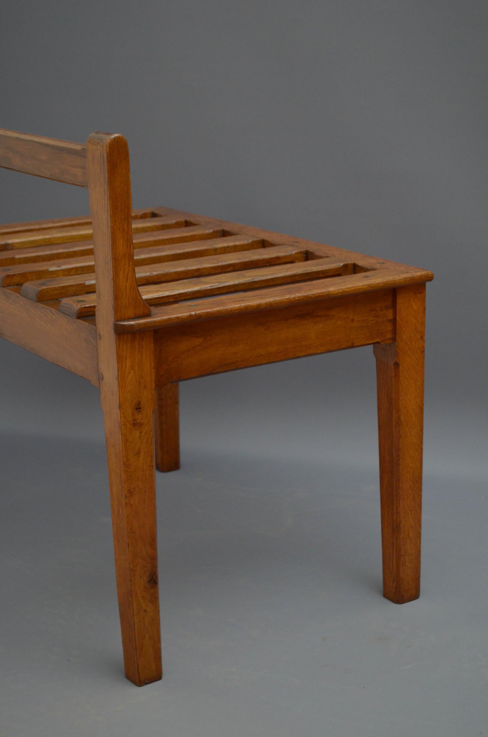 Large Victorian Oak Luggage Rack For Sale 2