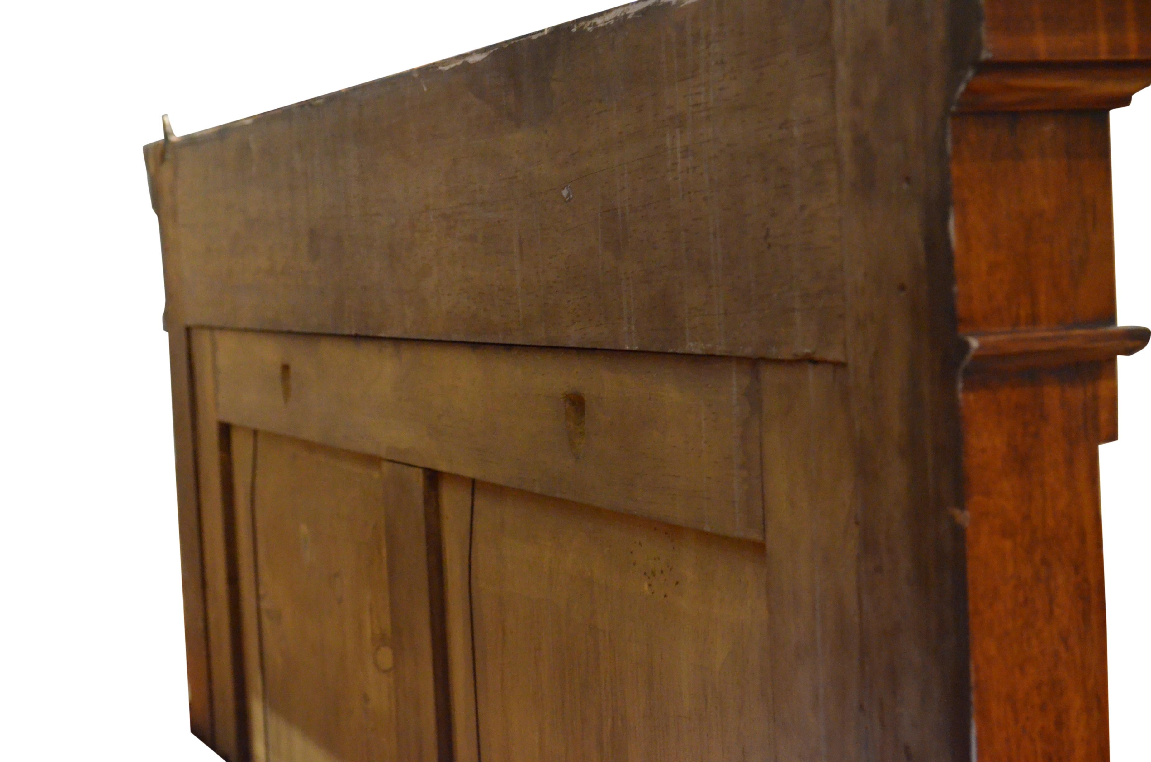 Large Victorian Oak Wall Mirror For Sale 5