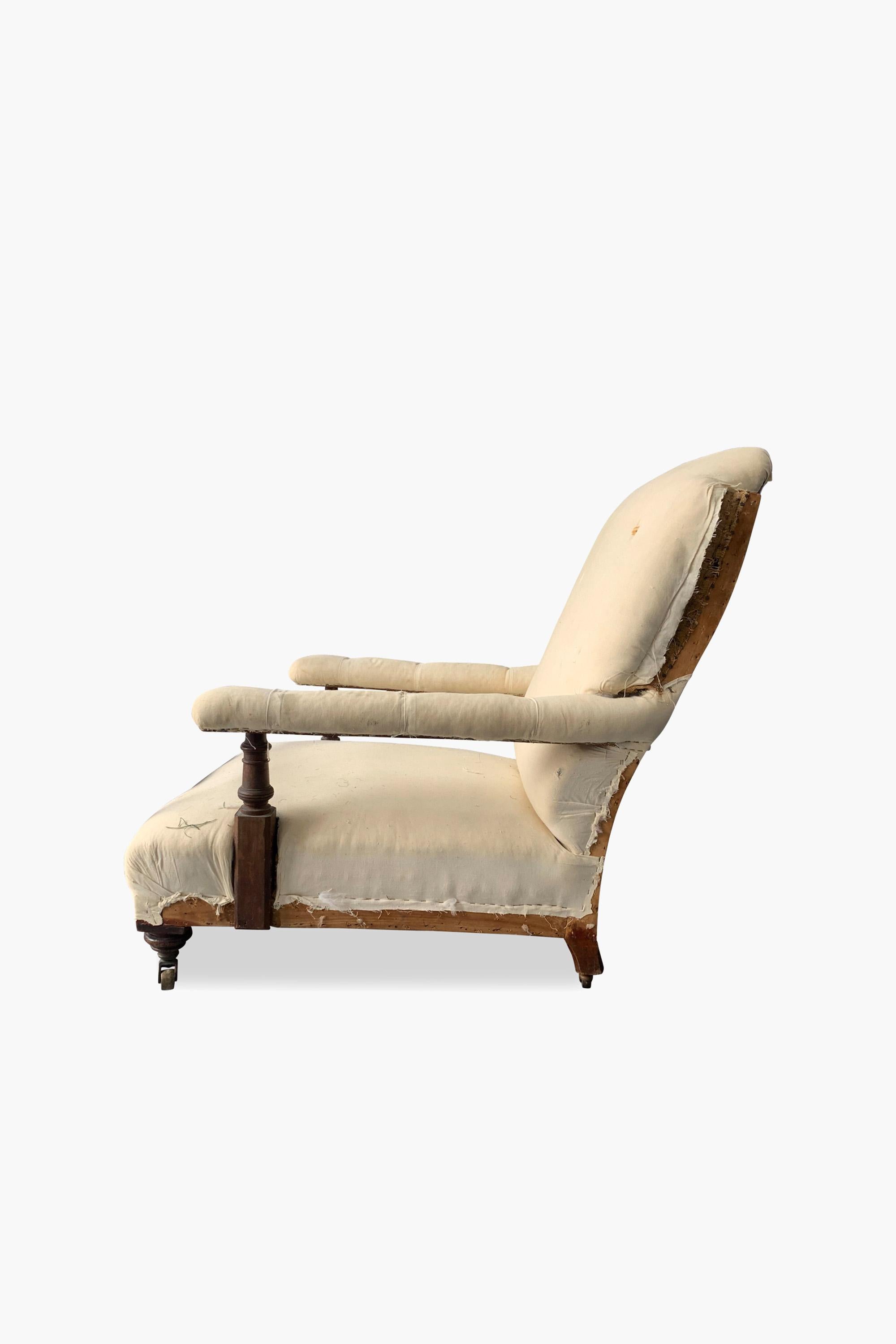Large Victorian Open Armchair by Maple & Co.

A large Victorian upholstered open armchair, stamped 'Maple & Co'

Stripped to original upholstery. Full re-upholstery can be arranged to specification.

Dimensions: H 80cm x W 80cm x D 96cm