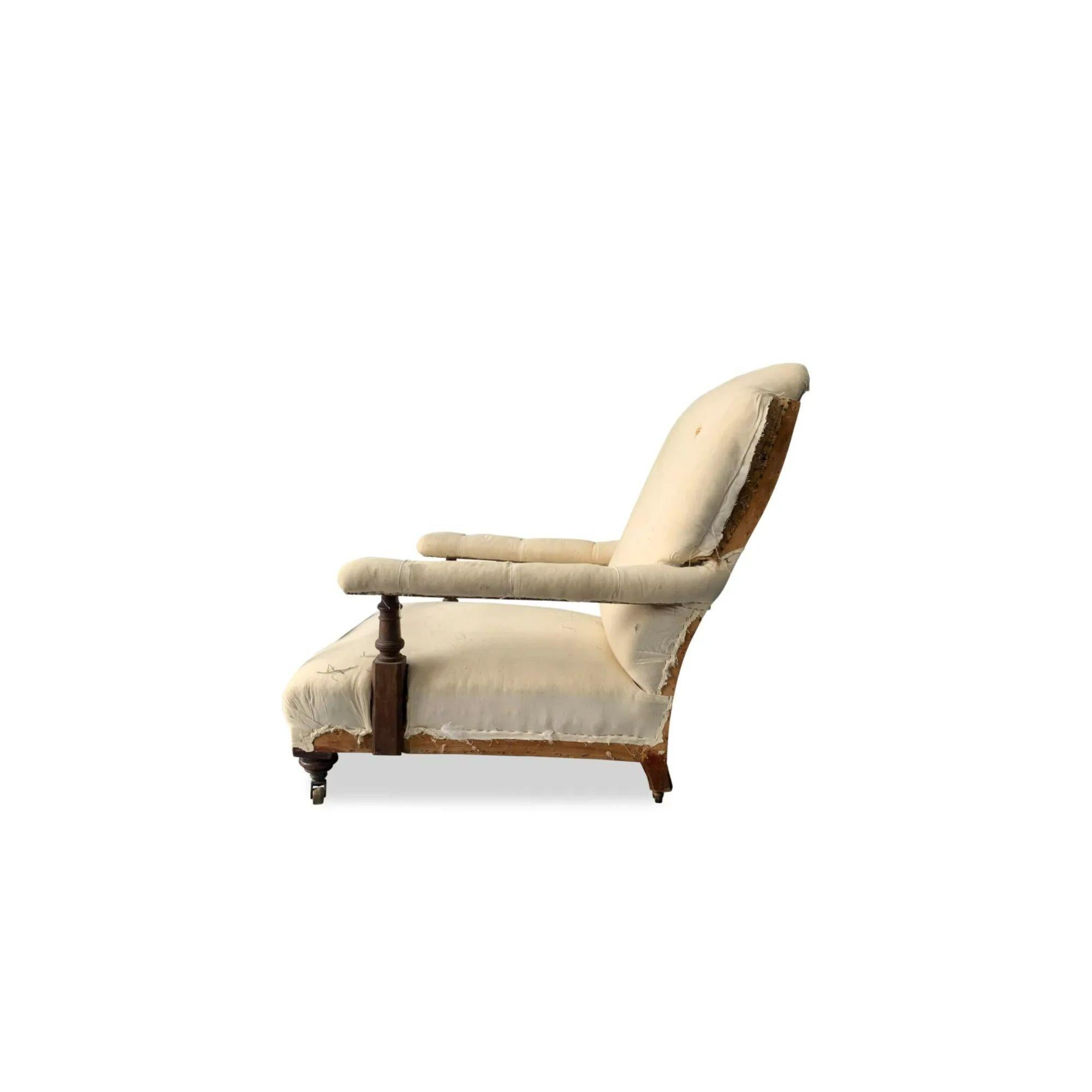 Grand fauteuil victorien ouvert par Maple and Co. Bon état - En vente à London, GB