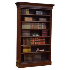 Large Victorian Open Bookcase in Mahogany