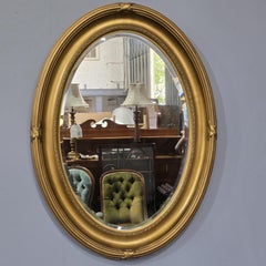 Large Victorian Oval Gilt Mirror