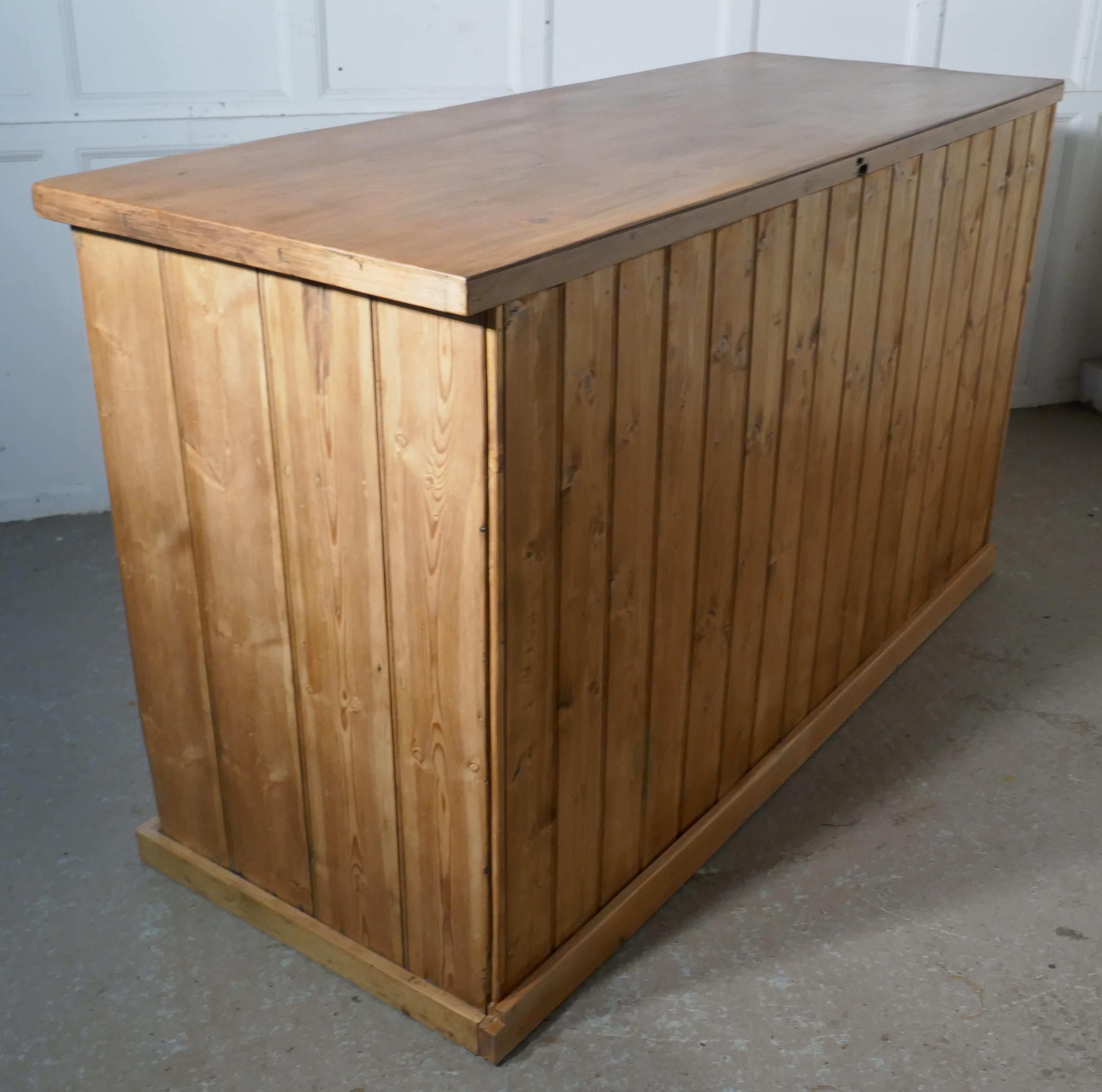 Large Victorian Pine 12-Drawer Haberdashery Island Counter 7