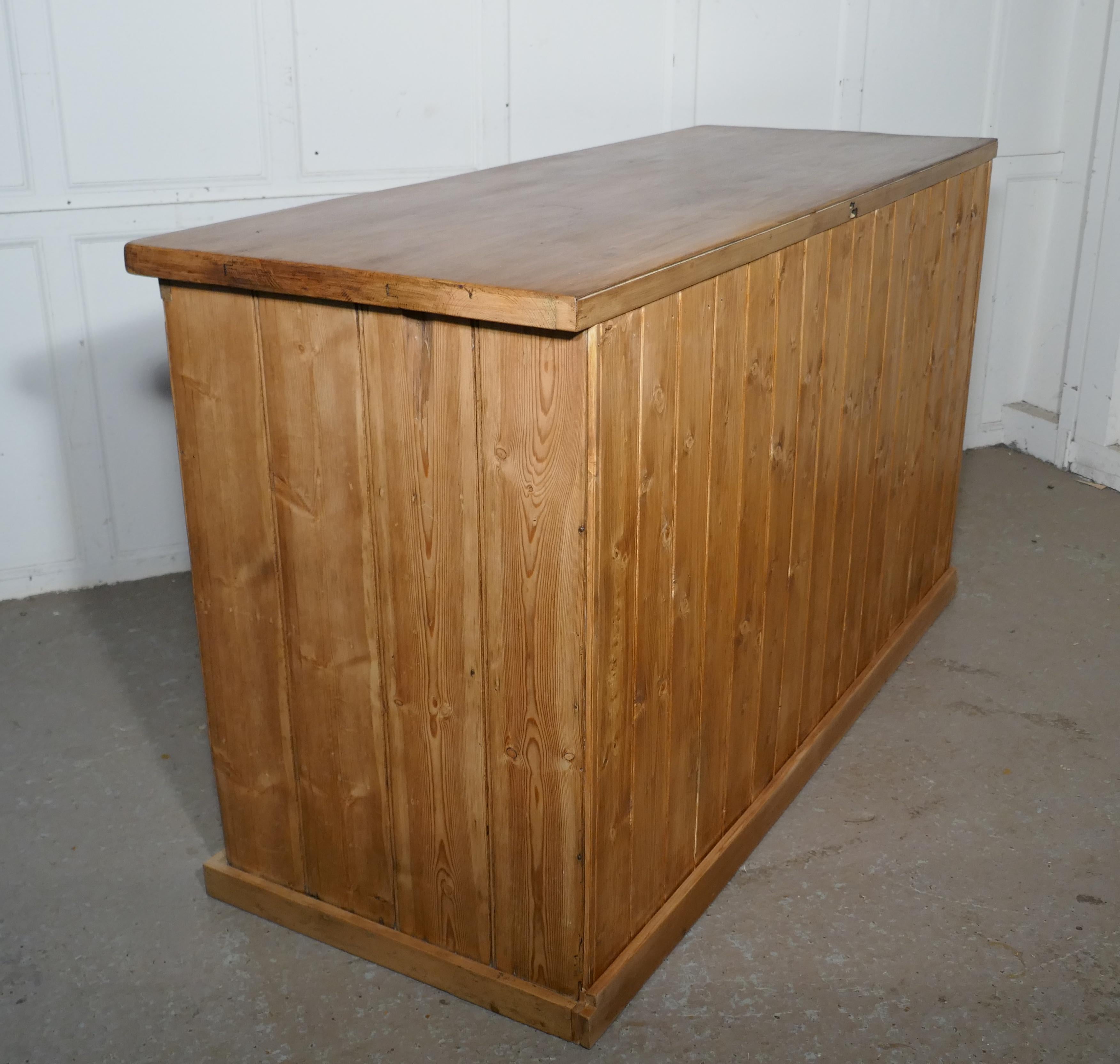 Large Victorian Pine 12-Drawer Haberdashery Island Counter 3