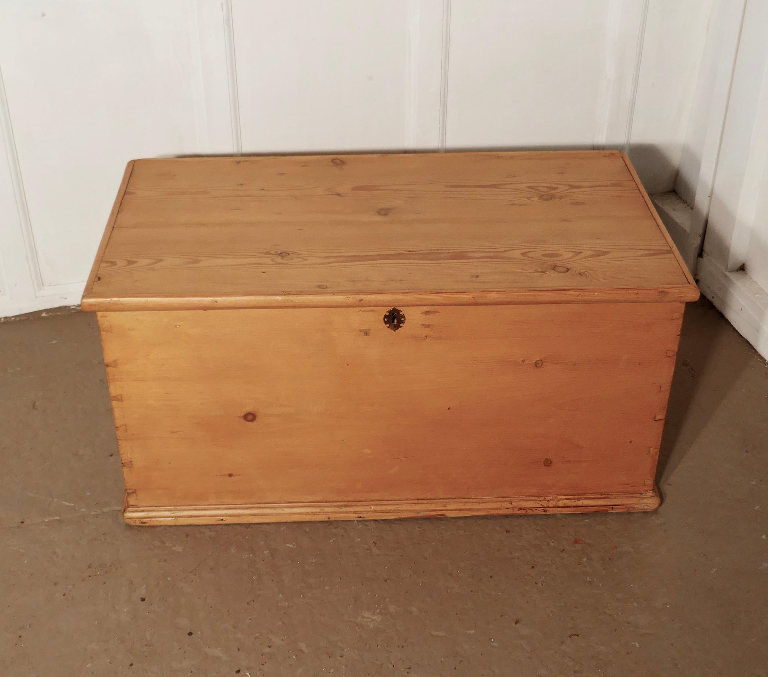 Large Victorian Pine Blanket Box, Coffee Table or Shoe Tidy 3
