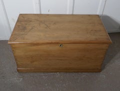 Large Victorian Pine Blanket Box
