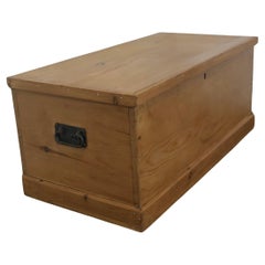 Antique Large Victorian Pine Blanket Box