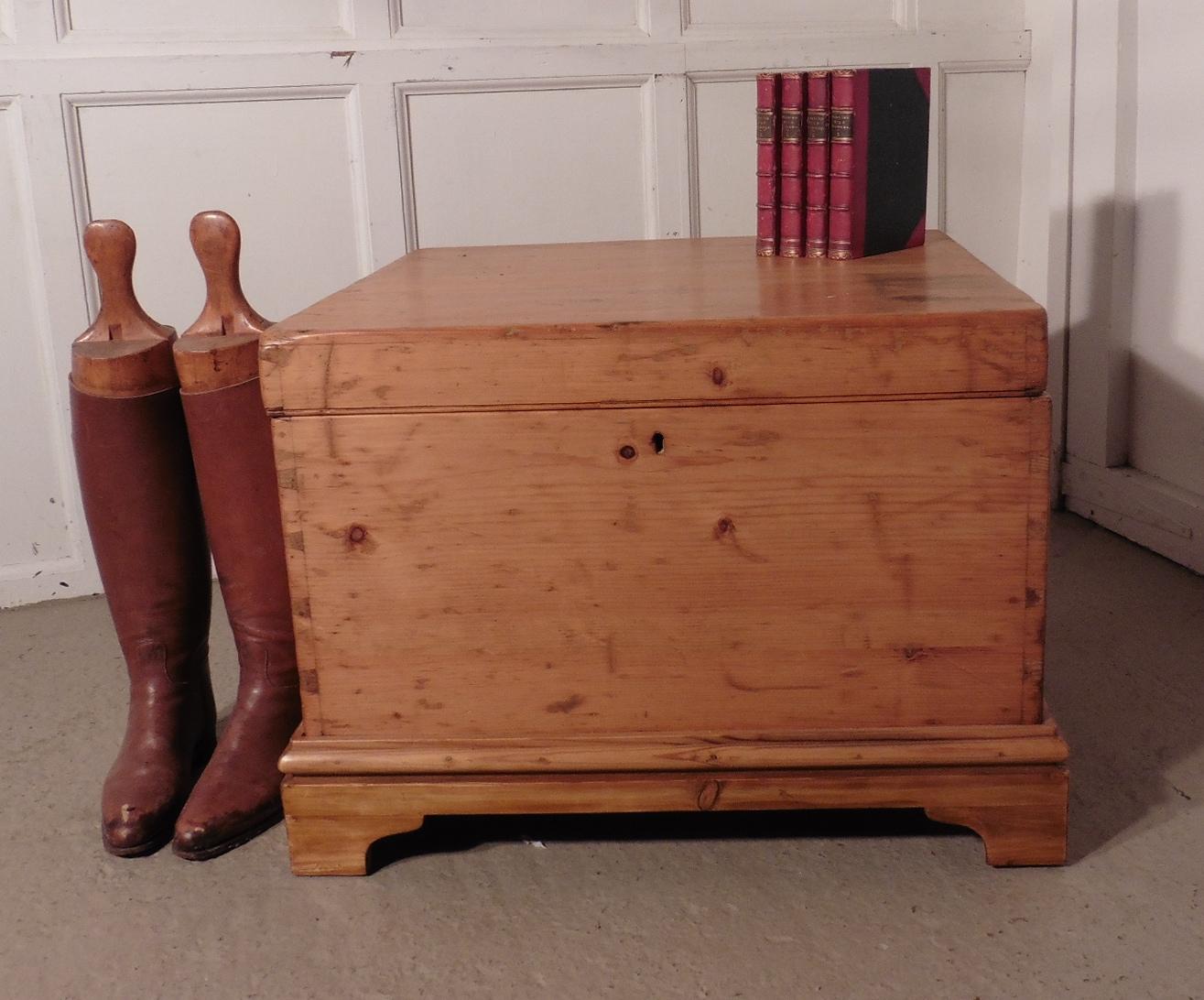 Large Victorian Pine Blanket Box or Coffee Table 1