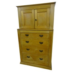 Large Victorian Pitch Pine Linen Drawers