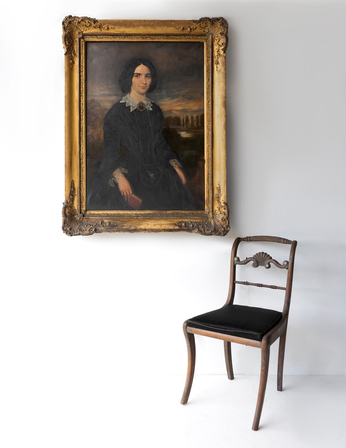 Large Victorian Portrait Of A West Country Woman In A Dramatic Landscape, 19th C For Sale 9