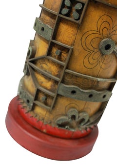 Large Victorian Print Roller Lamp