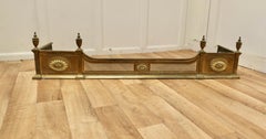Large Victorian Regency Style Pierced Brass Fender