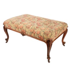 Large Victorian Rosewood Centre Stool, 19th Century