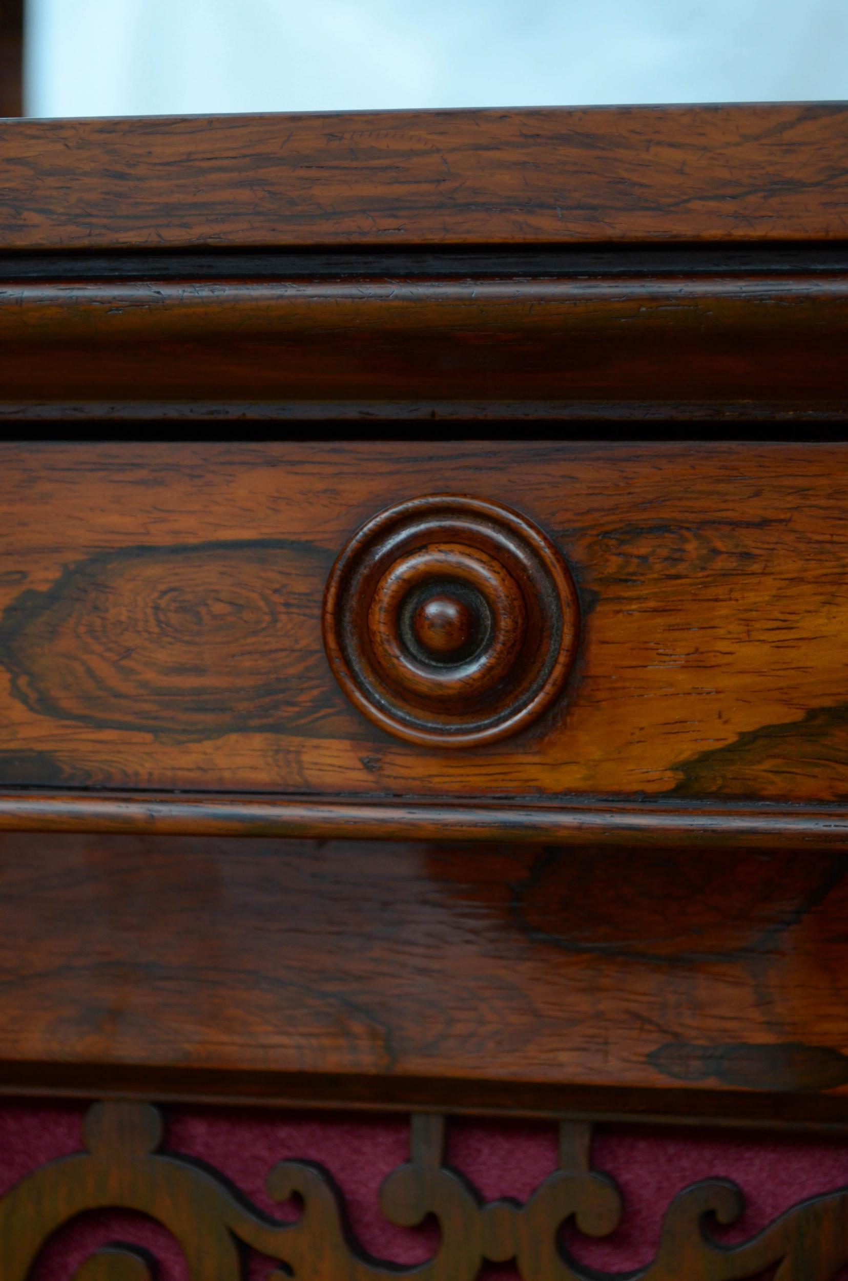 Large Victorian Rosewood Sideboard / Bookcase 10