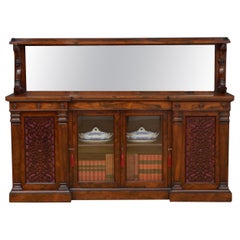 Antique Large Victorian Rosewood Sideboard / Bookcase