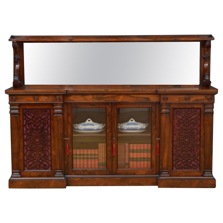 Large Victorian Rosewood Sideboard / Bookcase For Sale at 1stDibs