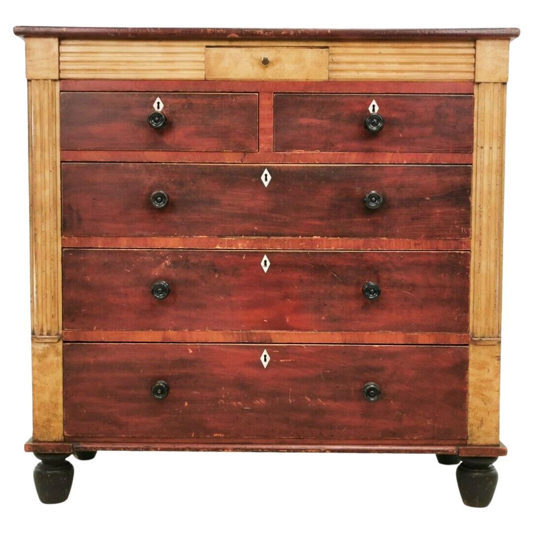 Large Victorian Scottish Antique Chest of Drawers
