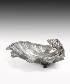 Large Victorian Silver Shell Dish