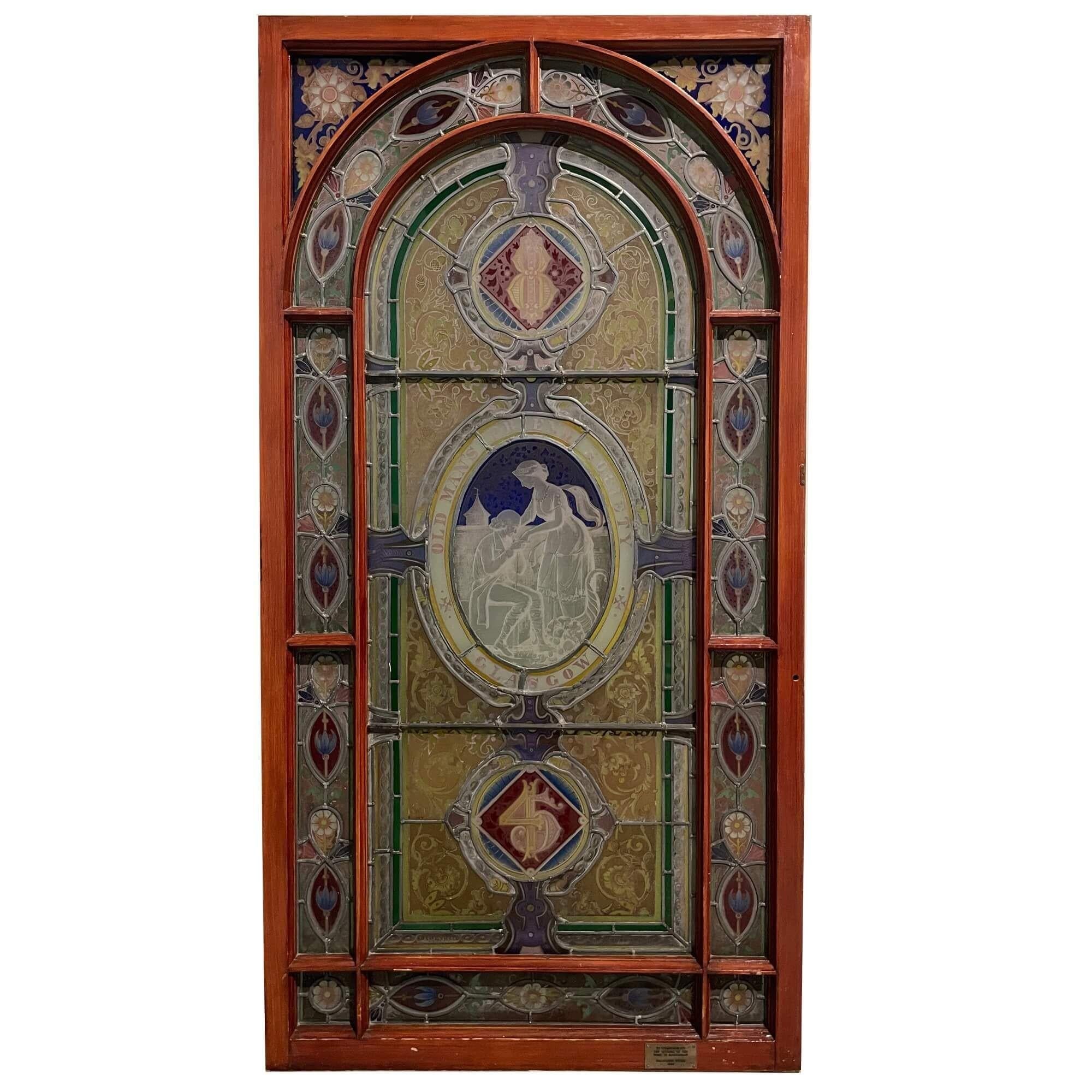 Large Victorian Stained Glass Window by Adam & Small For Sale 2