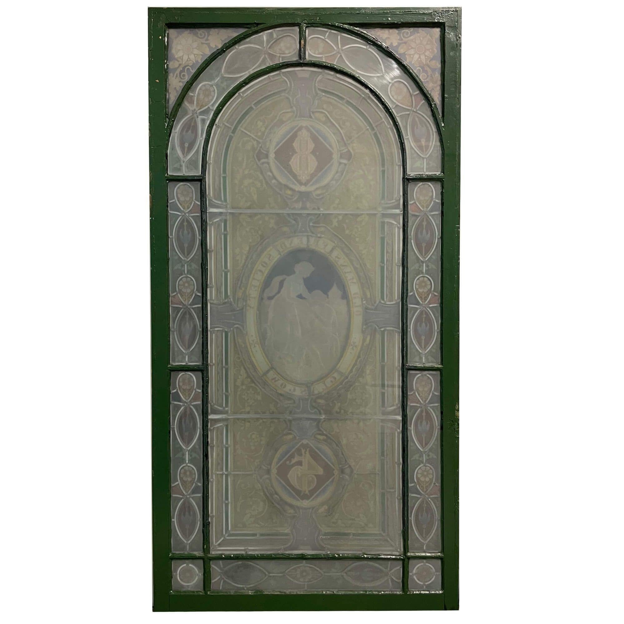 Large Victorian Stained Glass Window by Adam & Small For Sale 3
