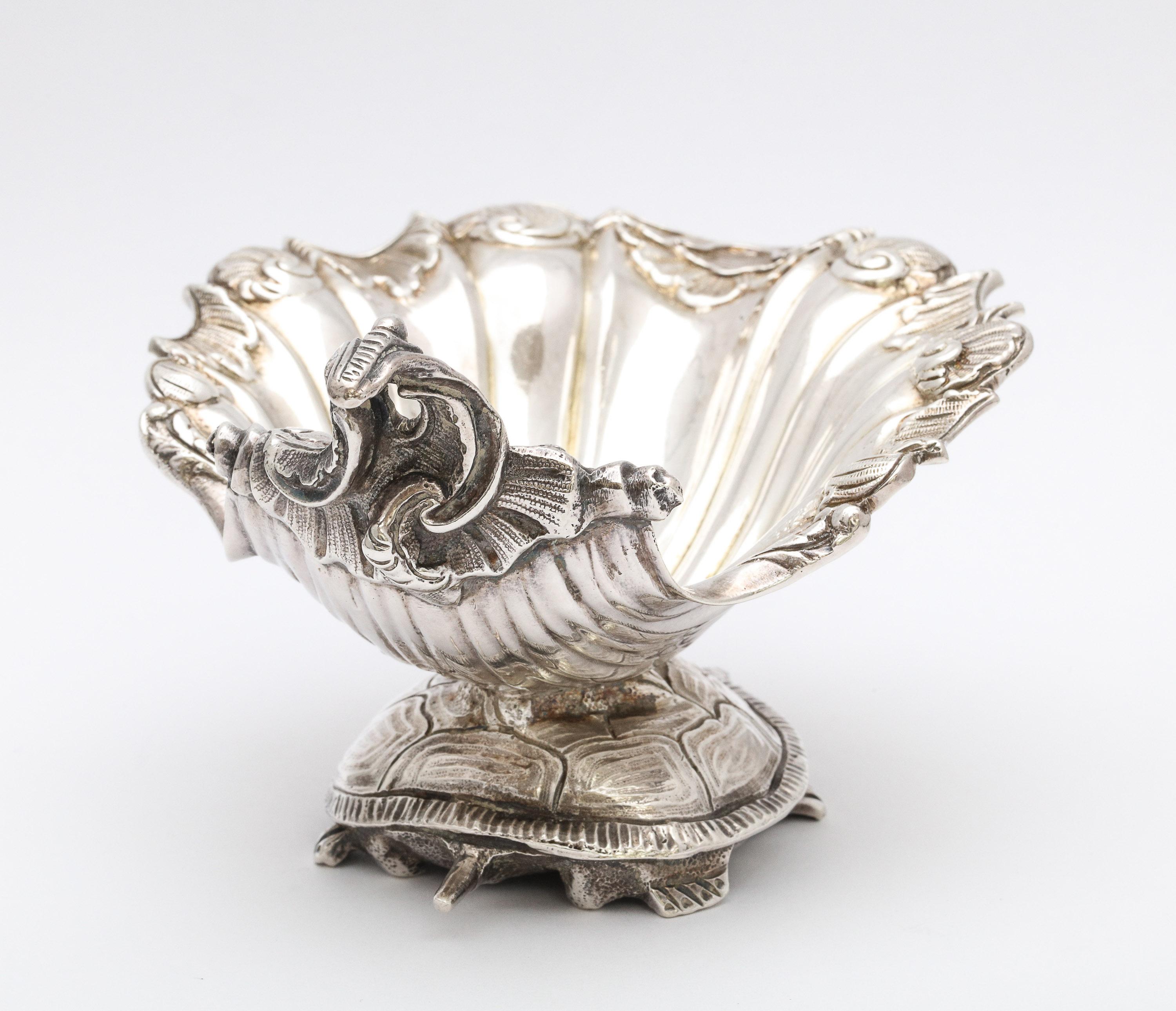 Large Victorian Sterling Silver Turtle with Seashell Salt Cellar, J.E. Caldwell 5