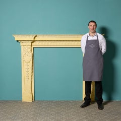 Large Victorian Style Carved Fire Mantel